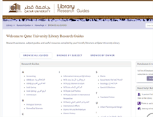 Tablet Screenshot of libguides.qu.edu.qa