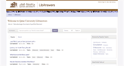 Desktop Screenshot of libanswers.qu.edu.qa