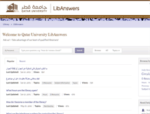 Tablet Screenshot of libanswers.qu.edu.qa